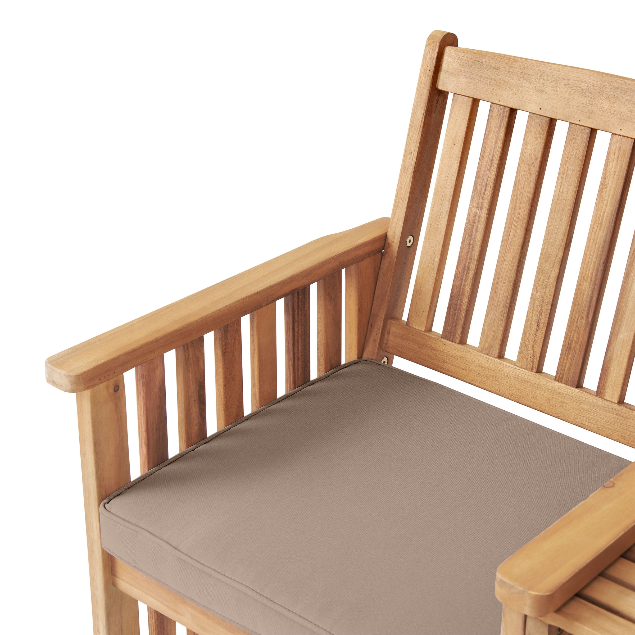 Alaterre Furniture Bristol Acacia Wood Outdoor Double Seat Bench with Attached Table, Natural