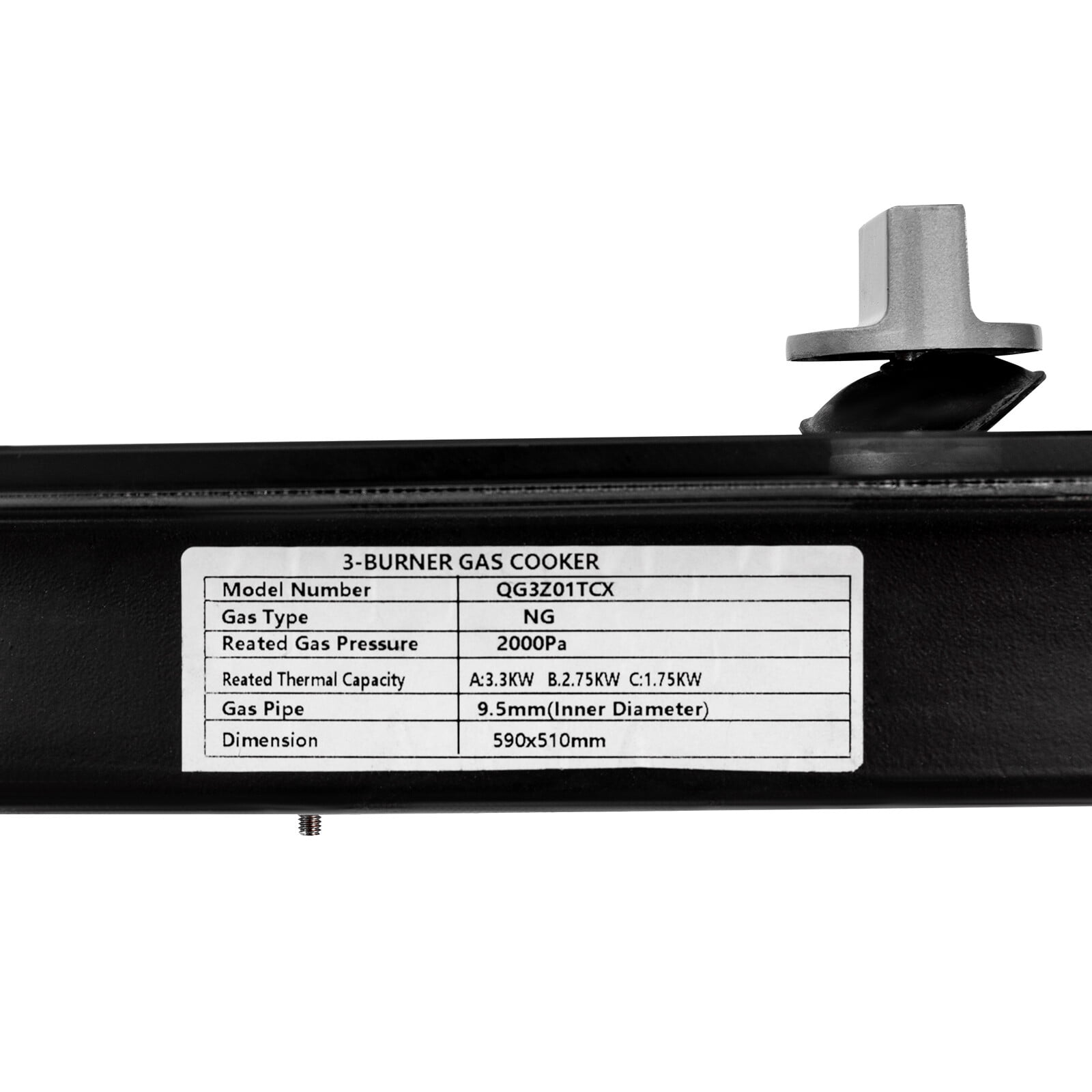 DENEST 24" Built-in Gas Cooktop 3 Burner Gas Stovetop With Thermocouple Protection