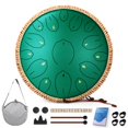 thumbnail image 2 of Tambor Rothergli de acero, 14 pulgadas, 15 notas C Major, verde, 2 of 7