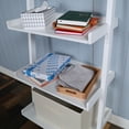 thumbnail image 2 of 5-Tier Ladder Shelf – Leaning Book Case – Bookshelf for Bedroom, Living Room, or Kitchen Shelving, White, 2 of 10