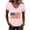 Pink(We The People 250th Anniversary Flag), variant on Iaqnaocc 4th Of July Womens Tops Independence Day V Neck Short Sleeve 250 Anniversary Usa Flag Patriotic We The People 250th Anniversary Flag Tee Shirts Usa Flag Freedom T Shirts for Women Pink S