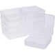 thumbnail image 1 of Paquete de 10 cajas cuadradas de plástico transparente para guardar cuentas, 9,5 x 9,5 x 3 cm, con tapa, para manualidades, cuentas, monedas, joyas y accesorios de reloj., 1 of 9