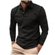thumbnail image 2 of Blusa y camisa de manga larga con cuello vuelto para hombre, informal, lisa, de manga larga, deportiva, de poliéster, 2 of 6