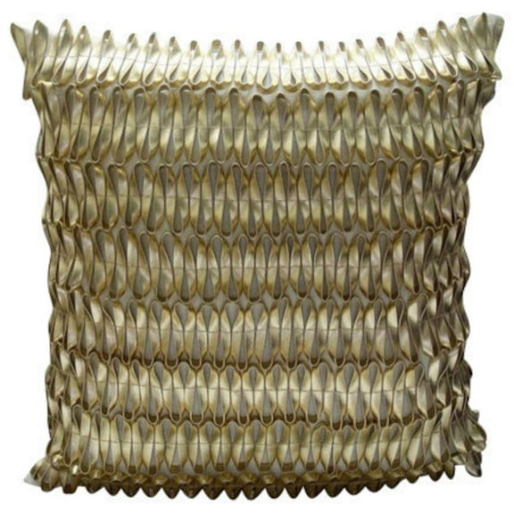 Gold Pillow Covers 20x20 inch (50x50 cm), Designer Metallic Gold Pillows Cover, 3D Metallic Pillow Covers, Throw Pillows Cover, Square Faux Leather, Modern, Abstract - Gold Of The Gods