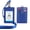 Ribbon Blue, variant on GOGO Snap Button Security PU Heavy Duty Badge Holder Clip With Lanyard, 3 Card Slots-Ribbon Pink