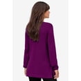thumbnail image 6 of ellos Women's Plus Size V-Neck Sweater Tunic - 10/12, Boysenberry, 6 of 6