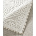 thumbnail image 3 of TOWN & COUNTRY LUXE Maya Medallion Tile Neutral Indoor Area Rug with High-Low Texture, Ivory/Greige, 5'2"x7'2", 3 of 10