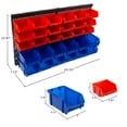thumbnail image 6 of Wall-Mounted Garage Storage Bins - 30-Compartment Garage Organization, Craft Storage, Tool Box Organizer Unit (Black/Red/Blue) by Stalwart, 6 of 6