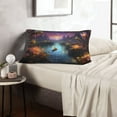 thumbnail image 6 of Lsque Magical Bees Twilight River Pattern Pillow Case – Soft & Cozy Throw Pillow Cover, Hypoallergenic Cushion Case for Sleeping Women with Envelope Closure-20"x30", 6 of 6
