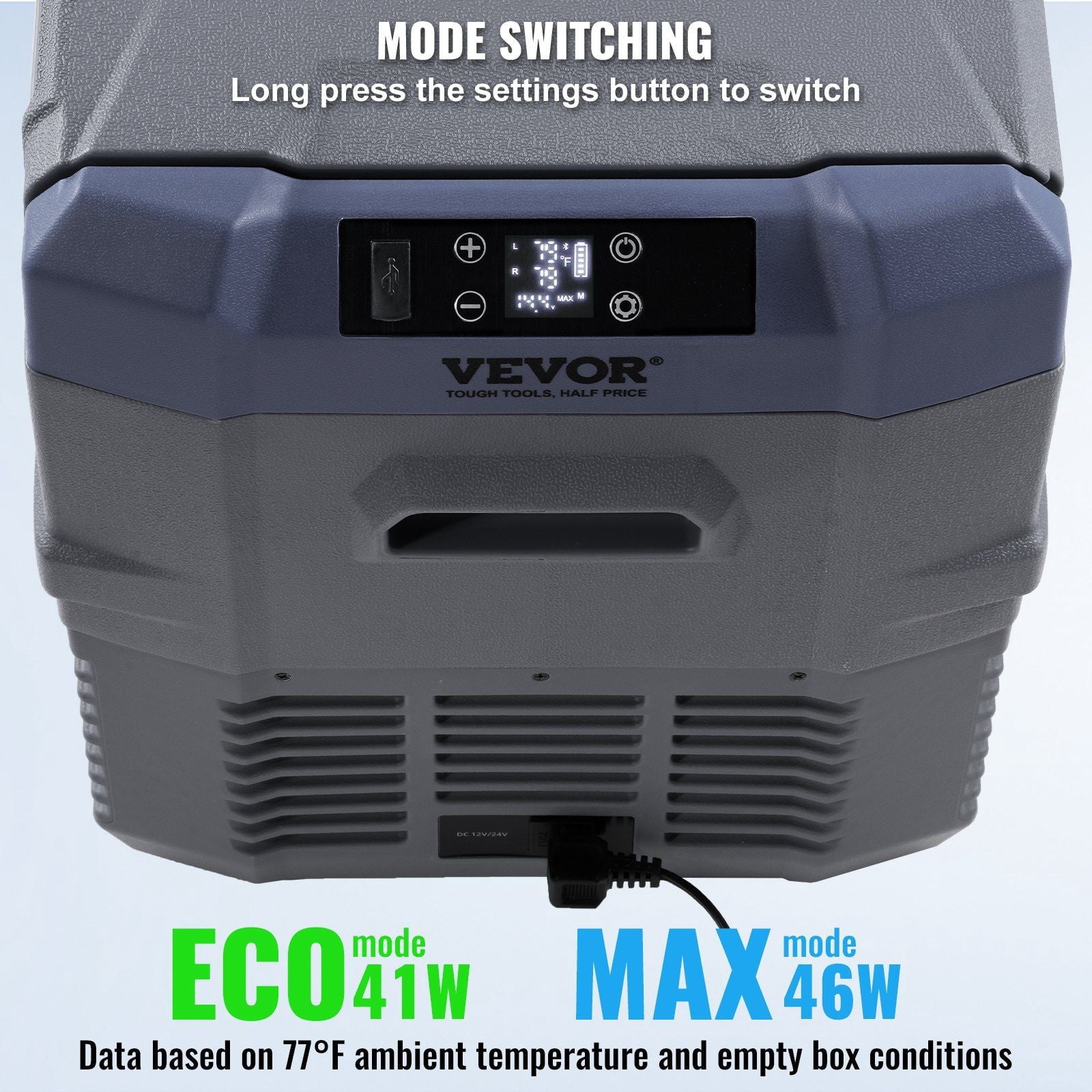 Portable Car Refrigerator Freezer Compressor 32 L Dual Zone for Car Home