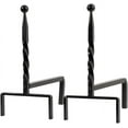 thumbnail image 4 of Modern Ember Bowmore Andirons in Black - Set of 2 Andirons - Steel Construction, Durable and Fire Resistant, 4 of 8