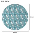 thumbnail image 6 of Blue Christmas Polar Bear Pattern Round Tablecloth 60"x60",Wrinkle Wipeable Table Cloth for Kitchen Dining Room Picnic Patio Party, 6 of 6
