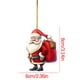 thumbnail image 2 of Adorno navideño de Papá Noel | Decoración colgante de acrílico de doble cara para árbol, coche, bolso y teléfono | Decoración y regalo festivo, 2 of 2