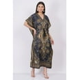 thumbnail image 3 of Women's Kaftan Dress Beach Cover Up Tribal Ethnic Print Plus Size Loose Kimono Maxi Dress, 3 of 6