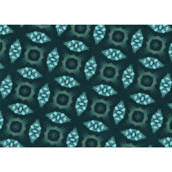 Ahgly Company Machine Washable Indoor Rectangle Transitional Deep Teal Green Area Rugs, 7' x 9'