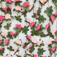 thumbnail image 5 of ZOELNIC 98.4" Artificial Rose Vine Flowers Plant Rattan - Artificial Flower Fake Flowers Rose Vine Ivy Garland Hanging for Wedding Party Garden Wall Craft Art Decoration Silk Flowers, 5 of 8