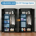 thumbnail image 4 of Fesbos Metal Storage Cabinets Lockers with Lock Door, 72'' Clothing Coat Steel Storage Freestanding Wardrobe for Office, Home, Employee,Gym,Fire Department, 4 of 10
