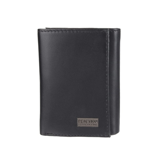 Cartera Kenneth Cole Reaction RFID de piel auténtica negra