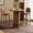 Walnut, variant on Round Bar Table 40" High – Wood Bistro Pub Table with Metal Ring Footrest – Tall Cocktail Table for Home Bar & Kitchen (Table Only)