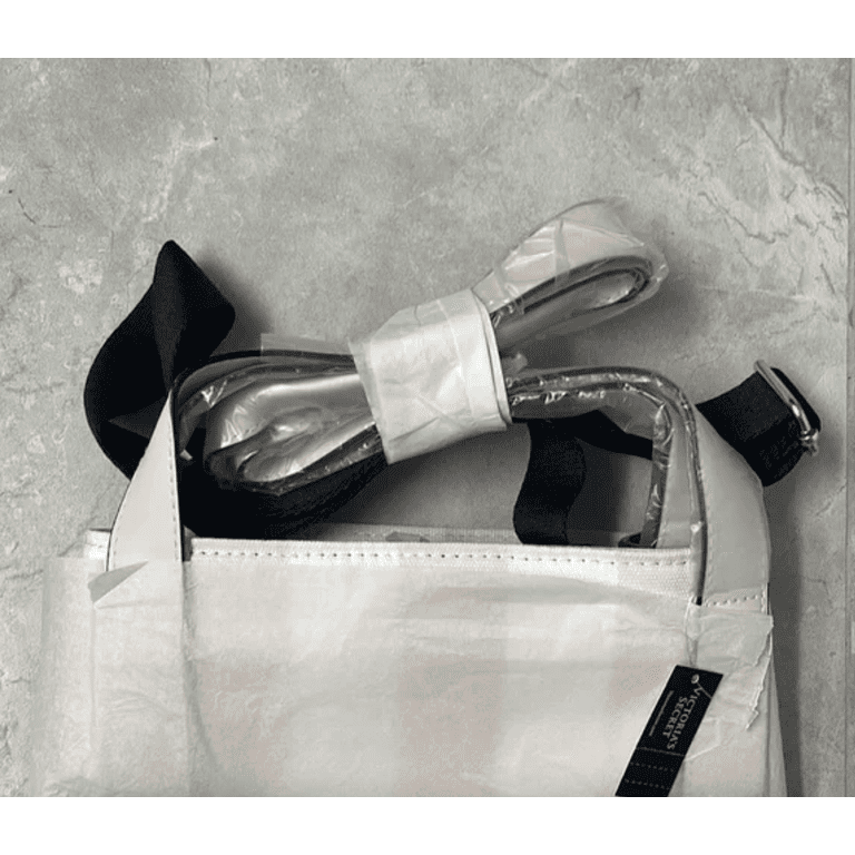 Victoria's Secret Bombshell Tote Duffle Weekender Black & Silver Stripe Bag