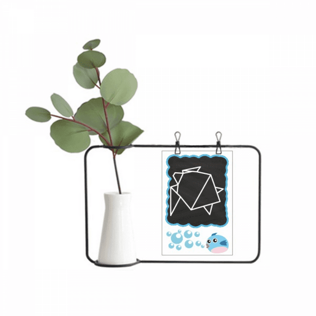 Origa Forme Géométrique Tortue Vase Suspendu en Verre Transparent Décoration Bouteille