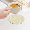 thumbnail image 5 of SHIMELE Woven Round Placemats, Thermal Insulation Coasters for Dining Table, Durable Cotton Table Mats, Kitchen Hot Pads, 4-Pack Set, 5 of 6