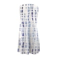 thumbnail image 4 of EQWLJWE Robes Maxi d'Été pour Femmes 2024 Vacances Tendance, Robes Sans Manches de Plage pour Femmes en Solde, Grande Taille Décontractée Imprimée Col Rond Manches Courtes Ample Longueur Genou, 4 of 9