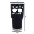 thumbnail image 2 of Elanze Designs Princess Security Sunglasses Dad Magical Fairytale 30 Ounce Stainless Steel Classic Coffee On-The-Go Travel Insulated Tumbler Mug Drinkware with Slide Top Lid, SSTUM30B-SH326, 2 of 3