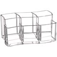 thumbnail image 1 of Organizador de 6 ranuras para brochas de maquillaje de acrílico, contenedor transparente para lápices de cejas, almacenamiento de cosméticos que ahorra espacio en la mesa del tocador, 1 of 5