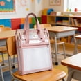 thumbnail image 4 of Pink A4 Accordion Style Vertical Tote Document Bag With 13 Compartments For Student Exam Paper, 4 of 7