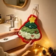 thumbnail image 5 of OAVQHLG3B Christmas Hand Towels with Hanging Loop Soft Santa Dishtowels Xmas Hanging Washcloths Christmas Holiday Bathroom Kitchen Dish Towels Set for Drying Cleaning Cooking, 5 of 8