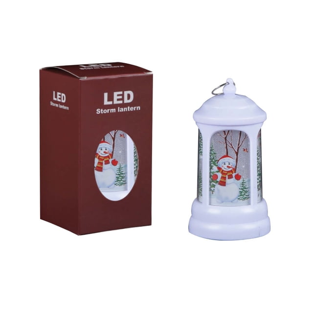 Fiudx Farol Navideño, Luz Nocturna de Papá Noel, Lámpara de Aceite Portátil, Exquisita Decoración para El Árbol de Navidad, Multiusos para Mesa y Hogar, Regalo Ideal para Amigos, Tamaño Pequeño.