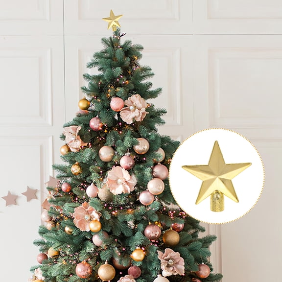WHAMVOX Golden Christmas Star Tree Topper 20Pcs for Xmas Tree and Home Decoration