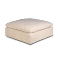 thumbnail image 2 of The Hamptons Collection 44" Tan Fabric Upholstery Slipcovered Square Modular Pouf Ottoman, 2 of 2