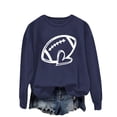 thumbnail image 4 of Holzkary Women's Football Game Day Sweatshirt Women's Rugby Printed Pullover Round Neck Casual Graphic Print Oversized Crewneck Sweatshirts Long Sleeve Pullover for Gameday Hoodies Dark Blue Xxl, 4 of 4