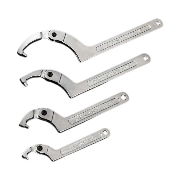 Crescent wrench set Adjustable C-pin wrench Hook wrench Round heads