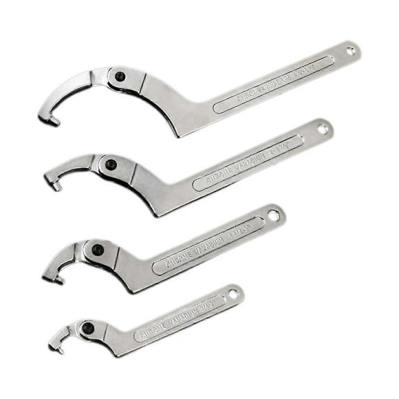 Crescent wrench set Adjustable C-pin wrench Hook wrench Round heads