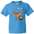 thumbnail image 3 of Inktastic Easter Velociraptor with Bunny Ears Youth T-Shirt, 3 of 5