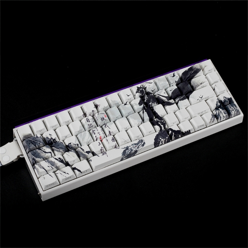 60% 68% ANSI ISOs Layout PBT Original Profile Keycaps With The Legend of Chusen Artwork For 61/64/68 Mechanical Keyboards