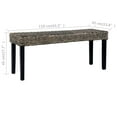 thumbnail image 4 of vidaXL Bench 110 cm Black Natural Kubu Rattan and Solid Mango Wood, 4 of 4