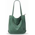 thumbnail image 1 of Bolso de pana con cremallera, impermeable, para mujer, con bolsillos y compartimentos, de gran capacidad, para el hombro., 1 of 5