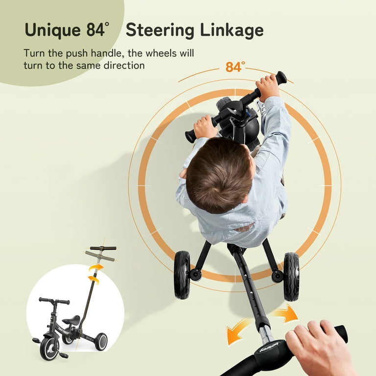 Besrey 7-in-1 Toddler Tricycle,Foldable Kids Push Trike,Kid Bicycles for 1-5 Years Old Girls and Boys,Black Besrey 7-in-1 Toddler Tricycle,Foldable Kids Push Trike,Kid Bicycles for 1-5 Years Old Girls and Boys,Black