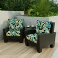 thumbnail image 2 of Jordan Manufacturing 46.5" x 24" Beachcrest Caviar Black Floral Rectangular Outdoor Deep Seat Chair Cushion Set with Welt, 2 of 11