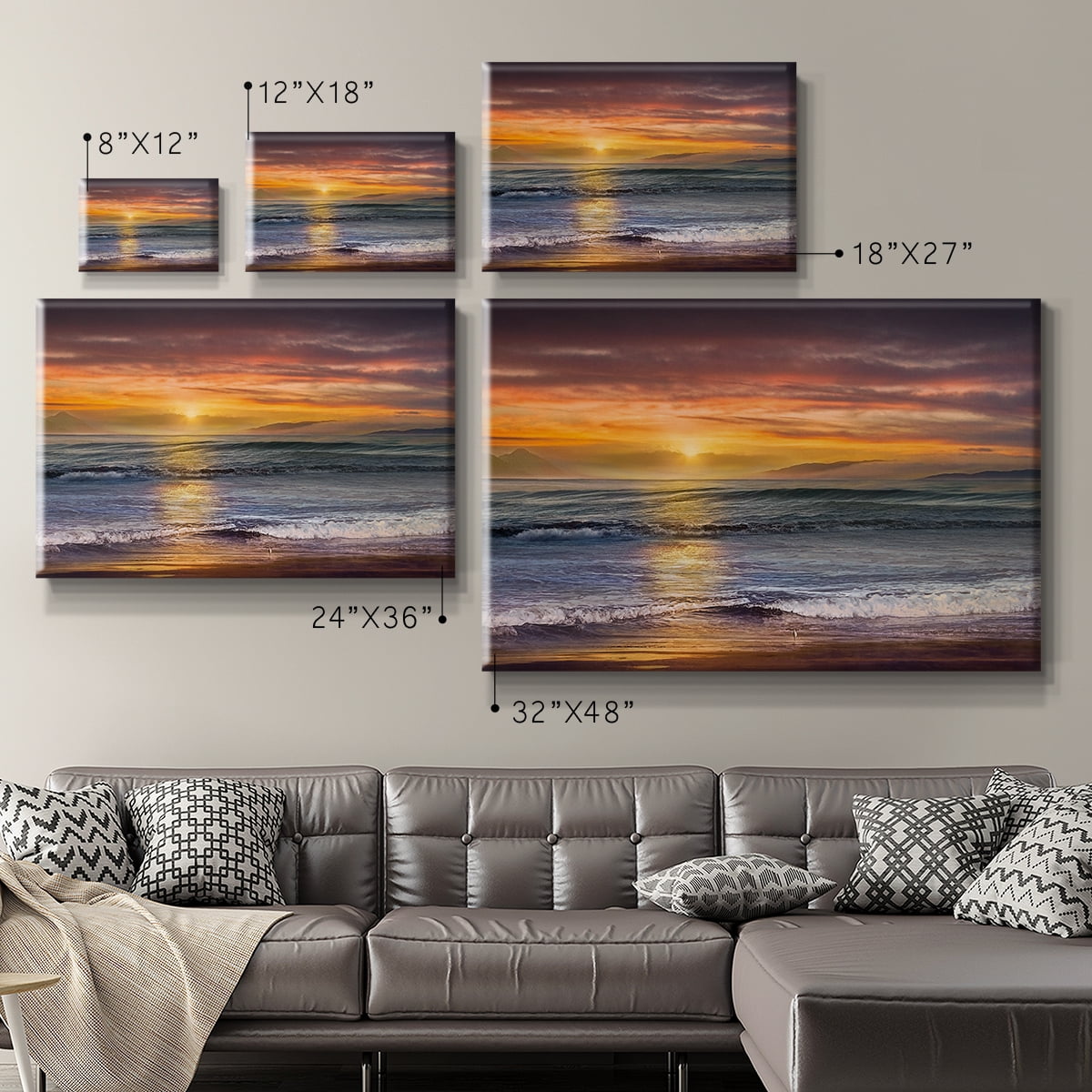 Wexford Home Sundown Premium Gallery Wrapped Canvas, 8" x 12" - Ready to Hang