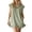 Green, variant on Womens Cap Sleeve Half Zip Ruffle Mini Dress Loose Fit Lapel V Neck Sleeveless Frill Hem Short Dress with Pockets