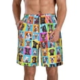 thumbnail image 2 of Uemuo Cute Dogs Collage Pattern Men's Swim Trunks Hawaiian Beach Bathing Suit Swimsuits Beach Quick-Dry Shorts with Pockets-Large, 2 of 9