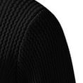 thumbnail image 4 of UVEASISHA Big and Tall Golf Shirts for Men Quarter Zip Pullover Sweaters Fall Long Sleeve Stand Collar Textured Sweater Solid Color Knit Jumper Black 4XL, 4 of 6
