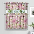 thumbnail image 2 of Kitchen Curtains 36 Inch Short - 3 Panel Set with Cute Bumble Bee and Honeycomb Print, Rod Pocket Window Curtain, 100% Polyester for Bee Lovers, Farmhouse, Kitchen, Living Room, Easy Wash, 2 of 6