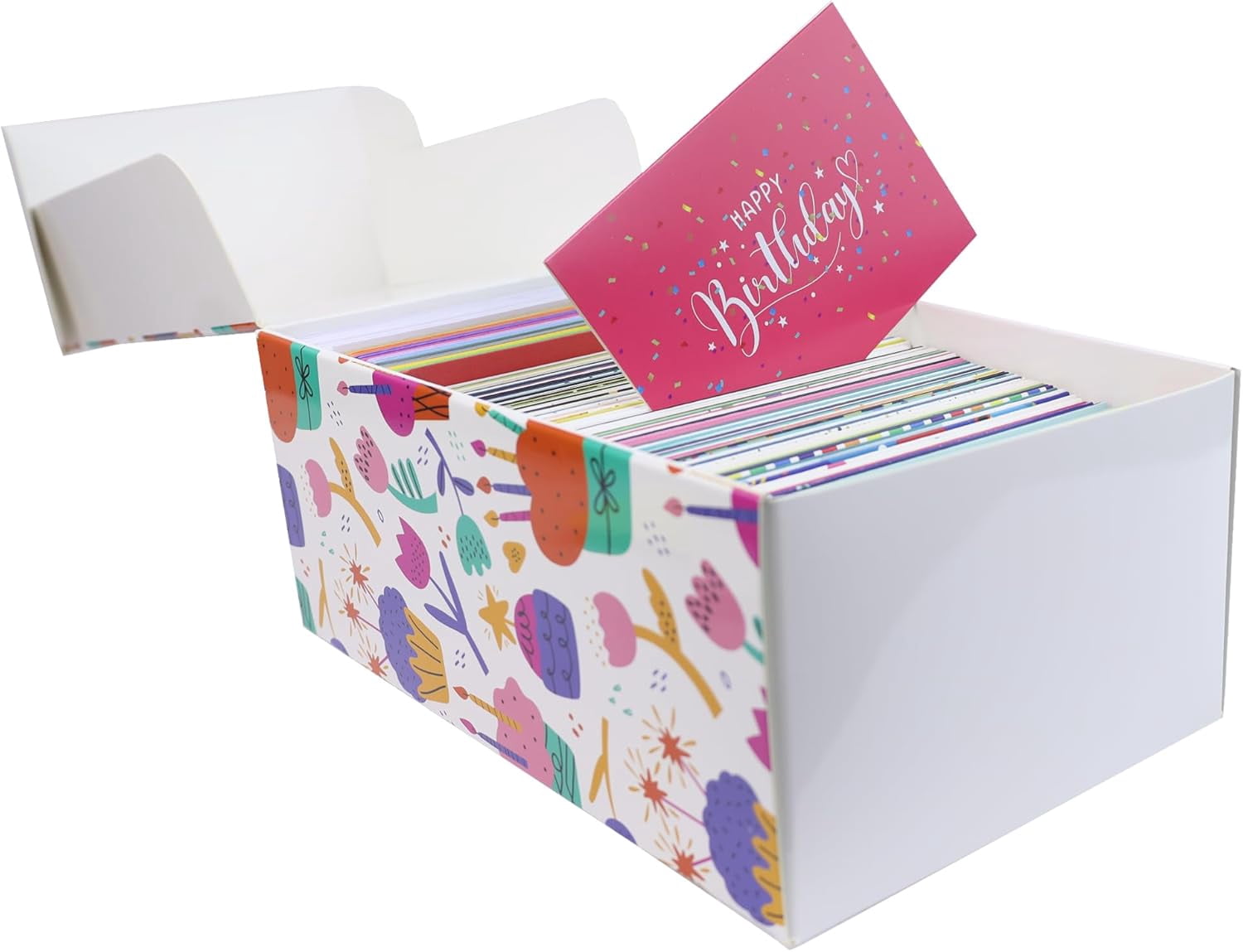 Dessie 120 Happy Birthday Cards with Unique Designs and Birthday Wishes Inside, 4” x 6”