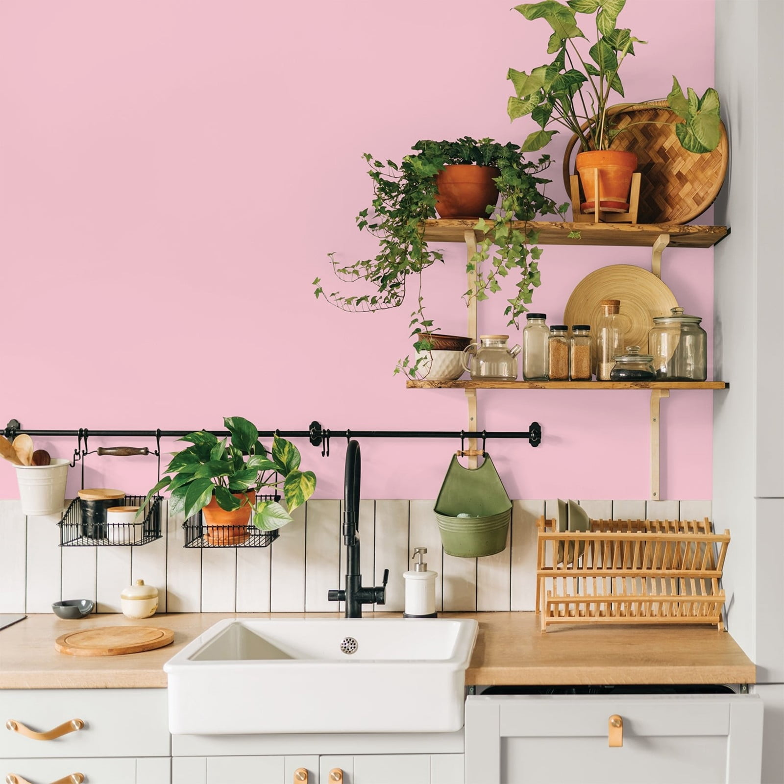 Glidden Glidden Kitchen Bath and Laundry Rose Melody / Pink, Eggshell Interior Paint with Primer, 1 Gallon